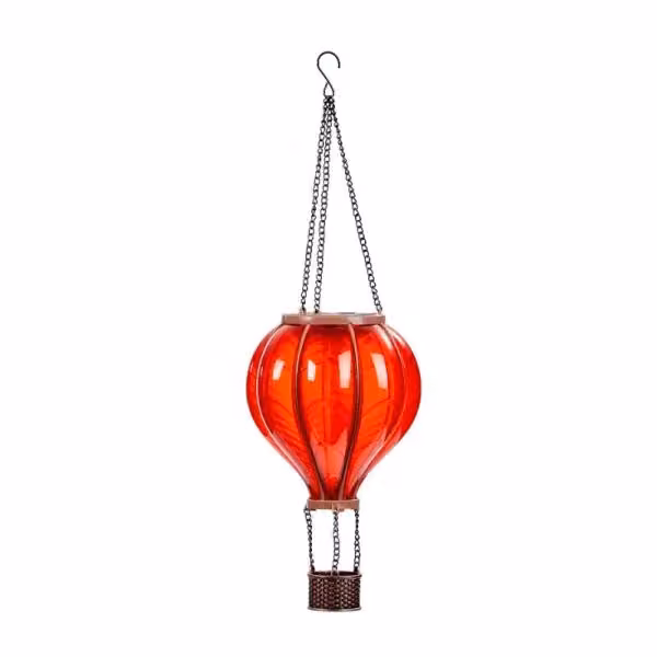 Marco Paul Red Resin Hot Air Balloon Solar Hanging Light, Diameter: 44 cm – 3