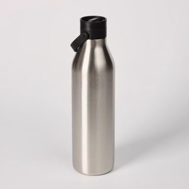 Circular & Co Recycled Stainless Steel Water Bottle, 1L, Silver