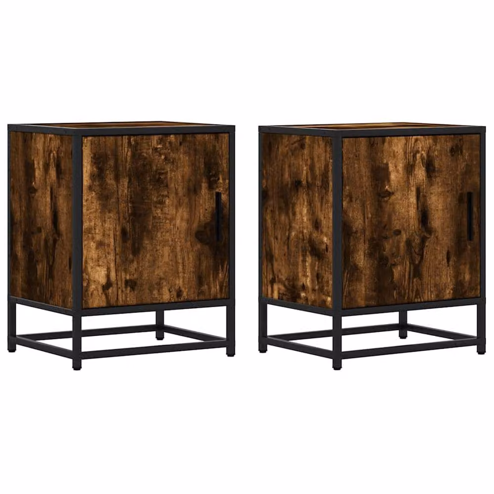 Berkfield Home Elegant End Table with Drawer and Door in Brown – 3