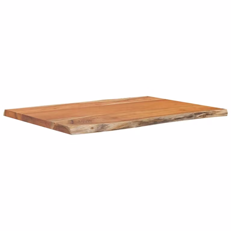 Berkfield Home Rectangular Solid Wood Acacia Live Edge Table Top, Brown, W: 50 cm, D: 40 cm, H: 2.5 cm