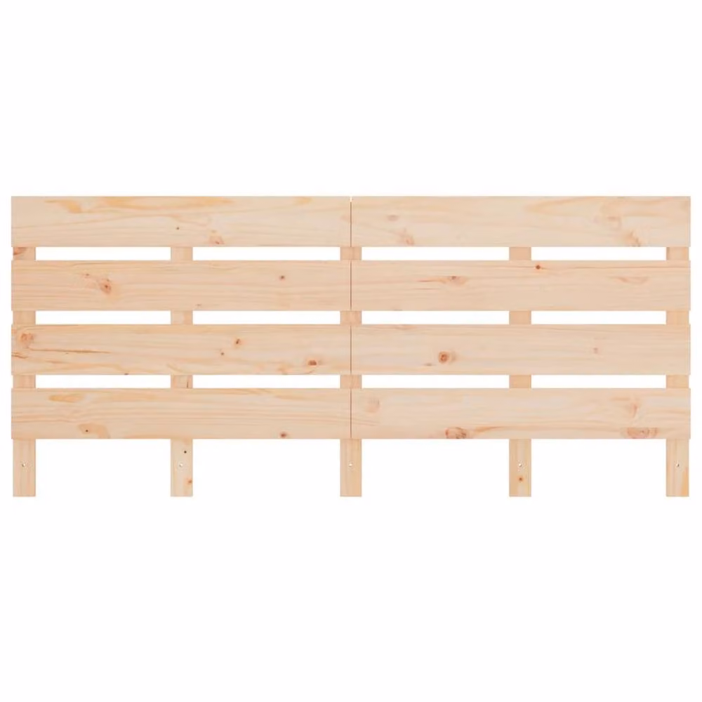 Berkfield Home Solid Wood Pine Headboard in Beige, W/D/H: 150 x 3 x 80 cm – 2
