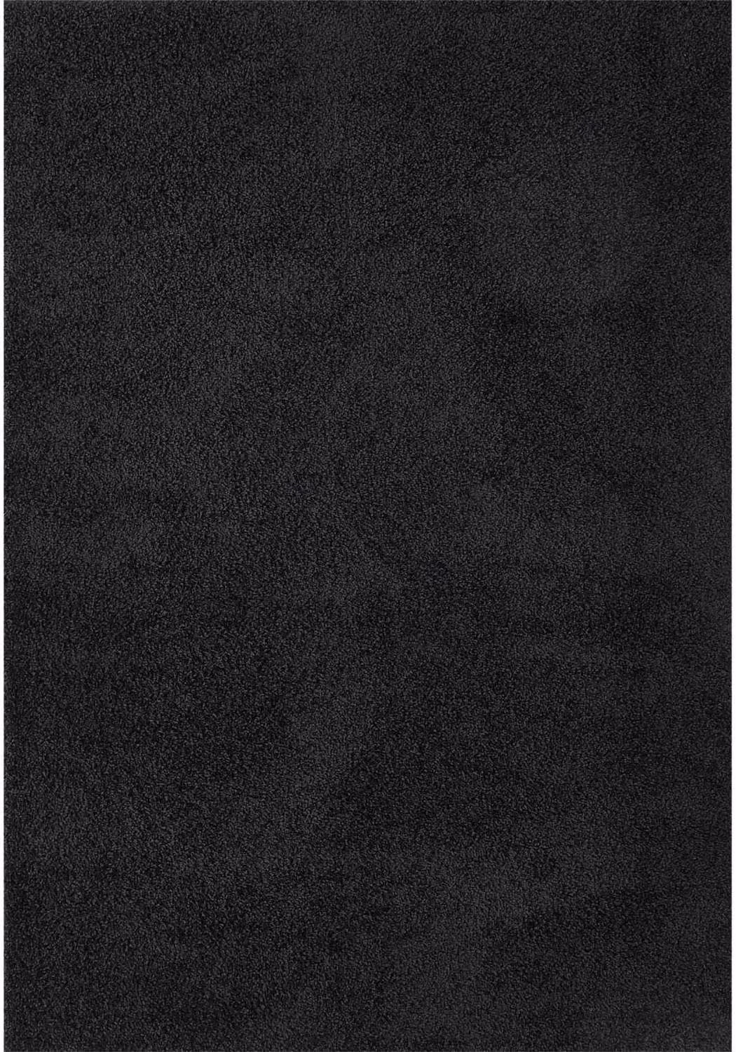 THE RUGS Black Plain Soft High Pile Shaggy Rug, W: 60 cm, L: 110 cm – 2