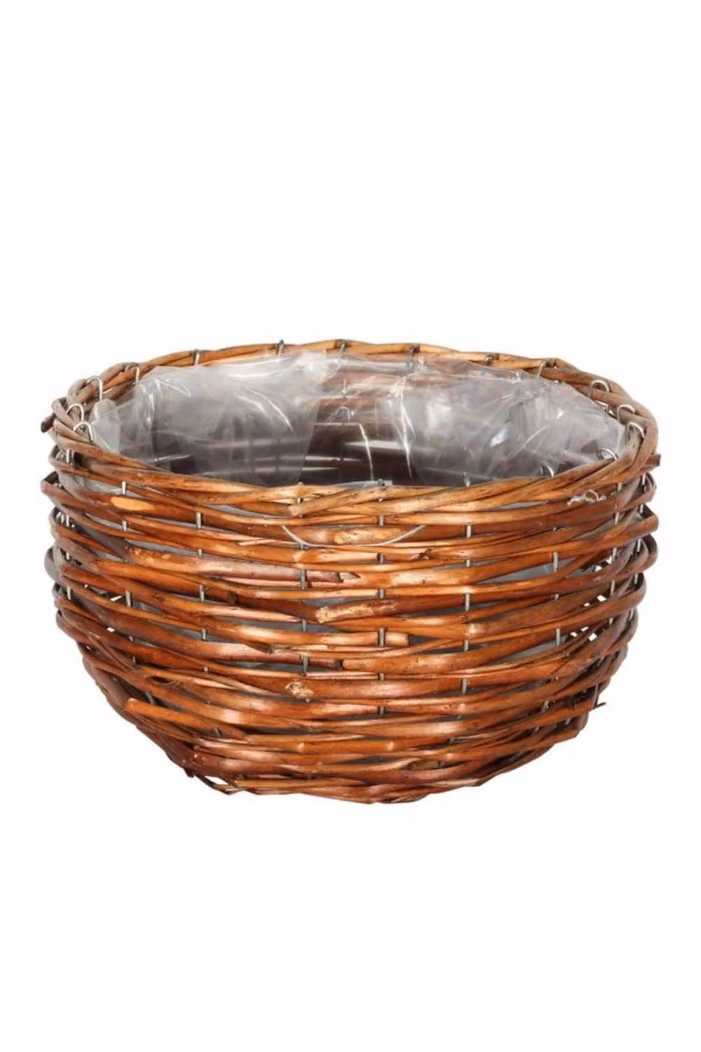 KDMD Brown Open Weave Rattan Round Basket with Handles – 2