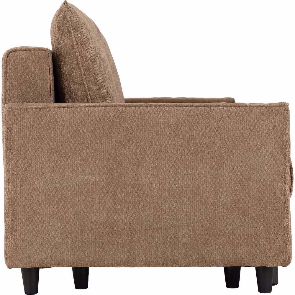 Seconique Hudson Modern Brown Fabric Upholstered Sofa Bed with Sleeping Function – 3