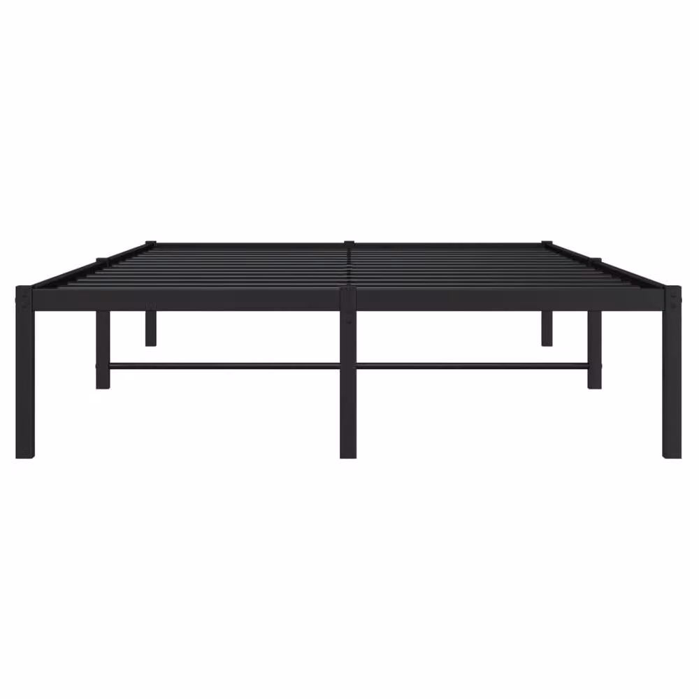 Berkfield Home Metal Small Double Bed Frame in Black, W/D/H: 120 x 190 cm