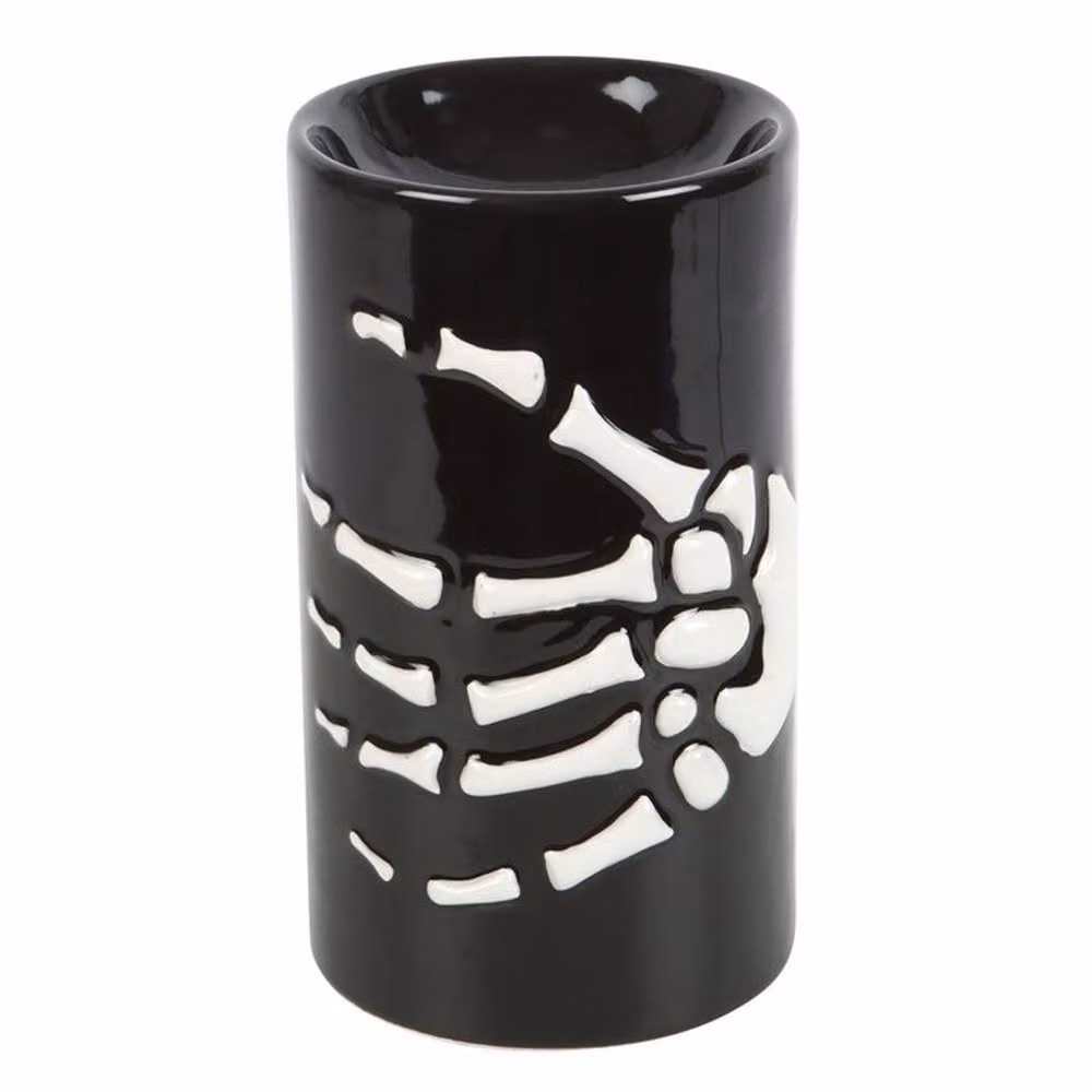 Uniqueful Black Ceramic Skeleton Hand Gothic Tabletop Oil Burner – 2