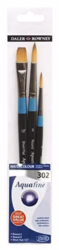 Daler Rowney DR Wallet 302-3 Brush Set, Black – 1