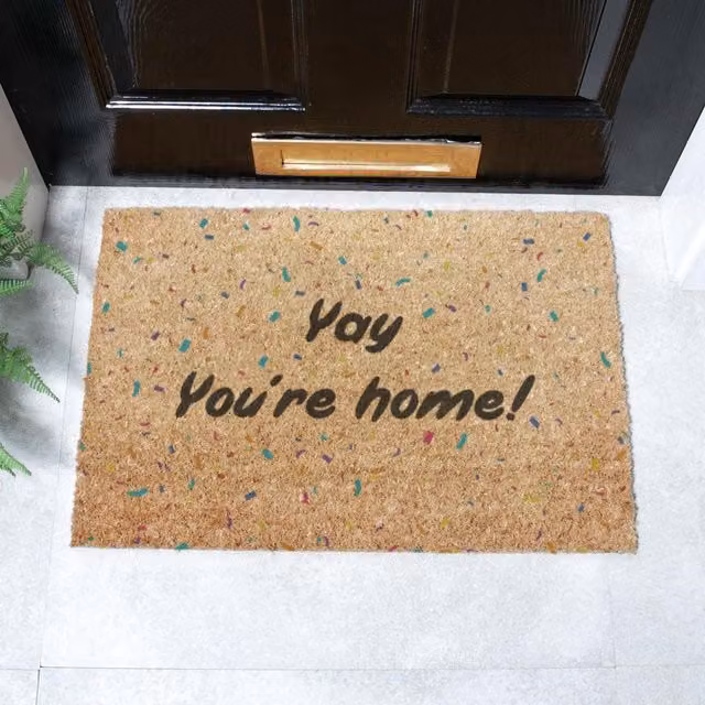 Artsy Mats Yay You're Home Doormat in Brown, W/D: 60 x 40 cm – 1