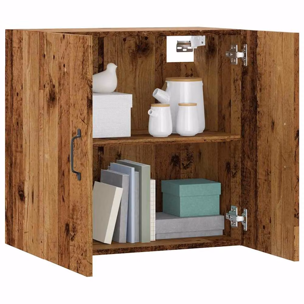 Berkfield Home Wall Mounted Cabinet in Old Wood Brown, W/D/H: 60 x 31 x 60 cm – 2