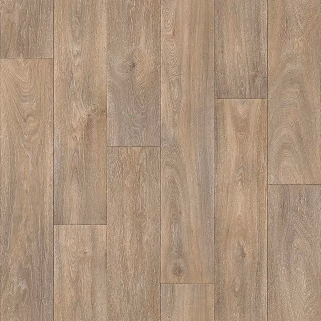 Leoline Brown Wood Look Sheet Vinyl Flooring, 2mm Thickness