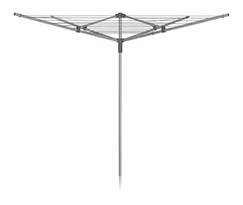 Addis 40m 4 Arm Rotary Washing Line with Ground Spike and Tension Adjustment in Grey