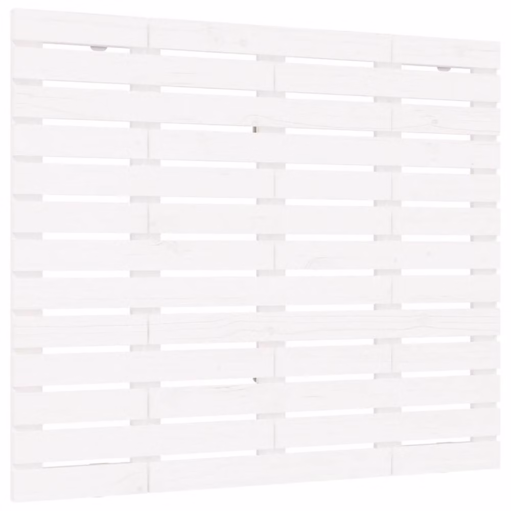 Berkfield Home White Solid Wood Pine Wall Headboard W: 146 cm, D: 3 cm, H: 91.5 cm – 2