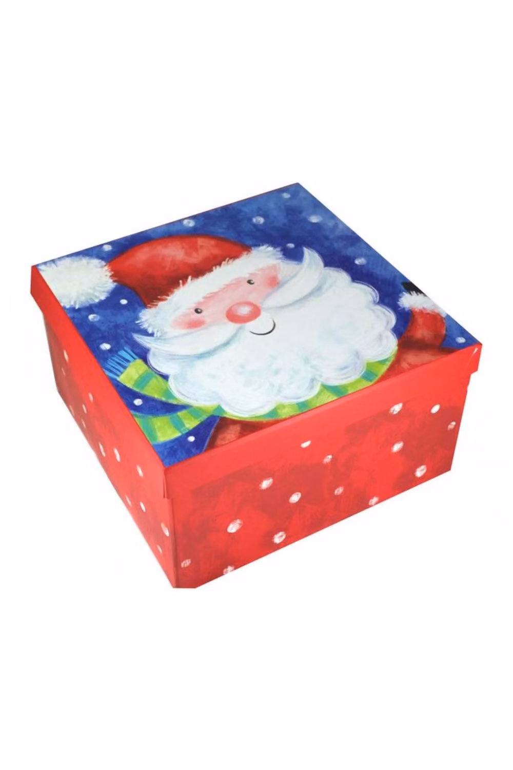 KDMD Set of 10 Red Square Nested Santa Christmas Paper Boxes – 2