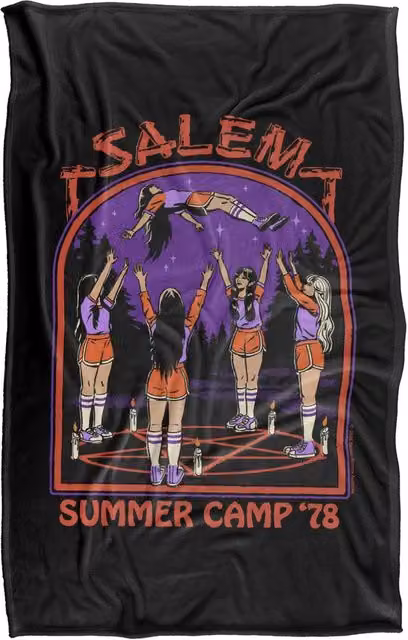 Steven Rhodes Salem Summer Camp Silky Touch Super Soft Fleece Throw Blanket, Multicolour, W/D/H: 91 x 147 cm