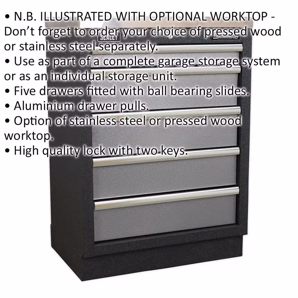 Loops Multicolour Modular 5 Drawer Floor Cabinet with Locking Mechanism – 2