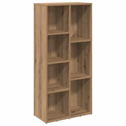 vidaXL Artisan Oak Book Cabinet, Brown, W: 50 cm, D: 25 cm, H: 104 cm – 1