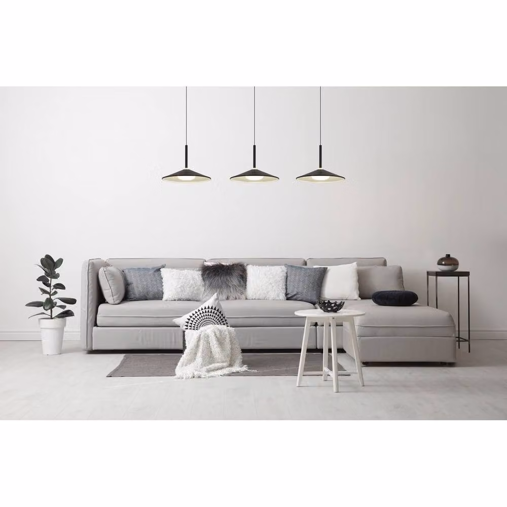 Netlighting Lampone Bar Pendant Ceiling Light, Matt Black, 3x LED 4000K, Height Adjustable – 2