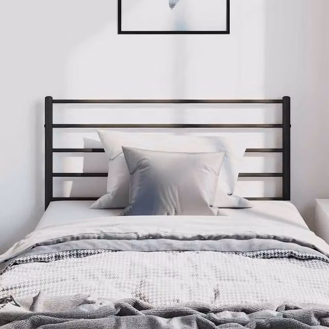Berkfield Home Black Metal Headboard