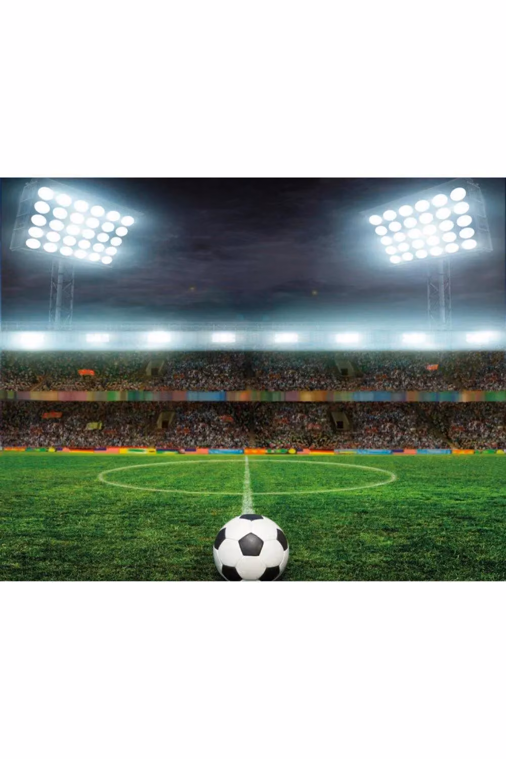 Origin Murals Football Stadium Green Multicolour Wall Mural, W: 350 cm, H: 280 cm – 2