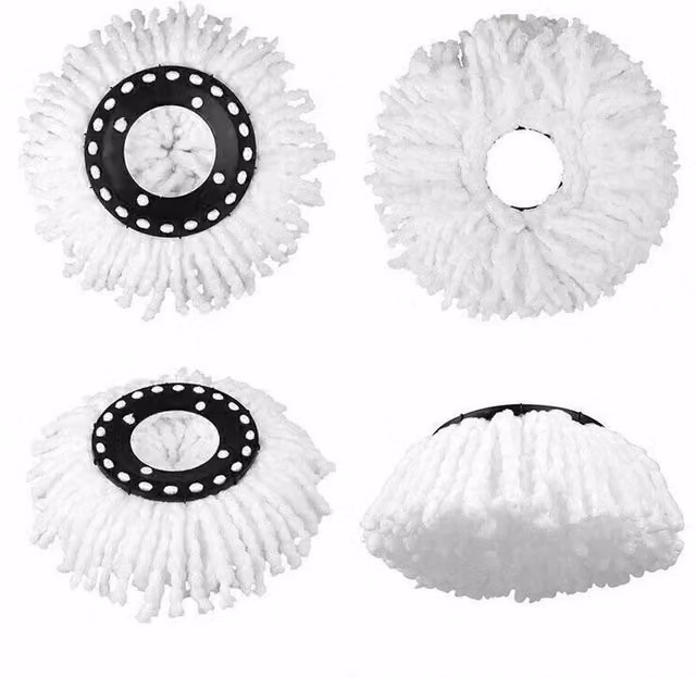 NESTLUNE 4x Spin Mop Head Refill Replacements in White