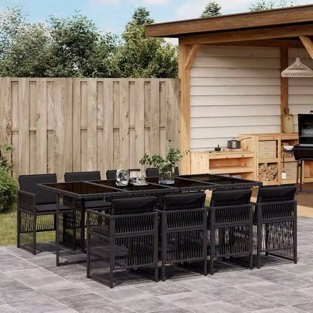 Berkfield Home Garden Dining Set in Black – 1