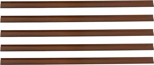 Living and Home 5 Piece Brown PVC Garden Fence Privacy Screen Panel Slat Strips – 1