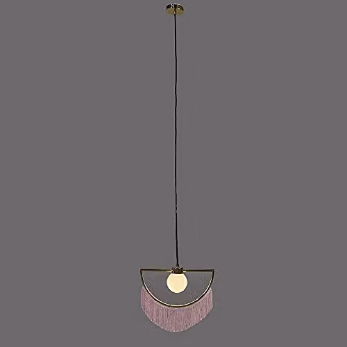 ValueLights Jupiter Modern Gold and Pink Sphere Pendant Light with Glass Shade – 2