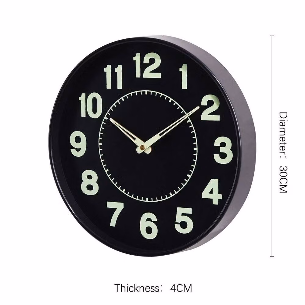 KORVIXA Black Illuminated Digital Round Wall Clock, Diameter: 100 cm – 2