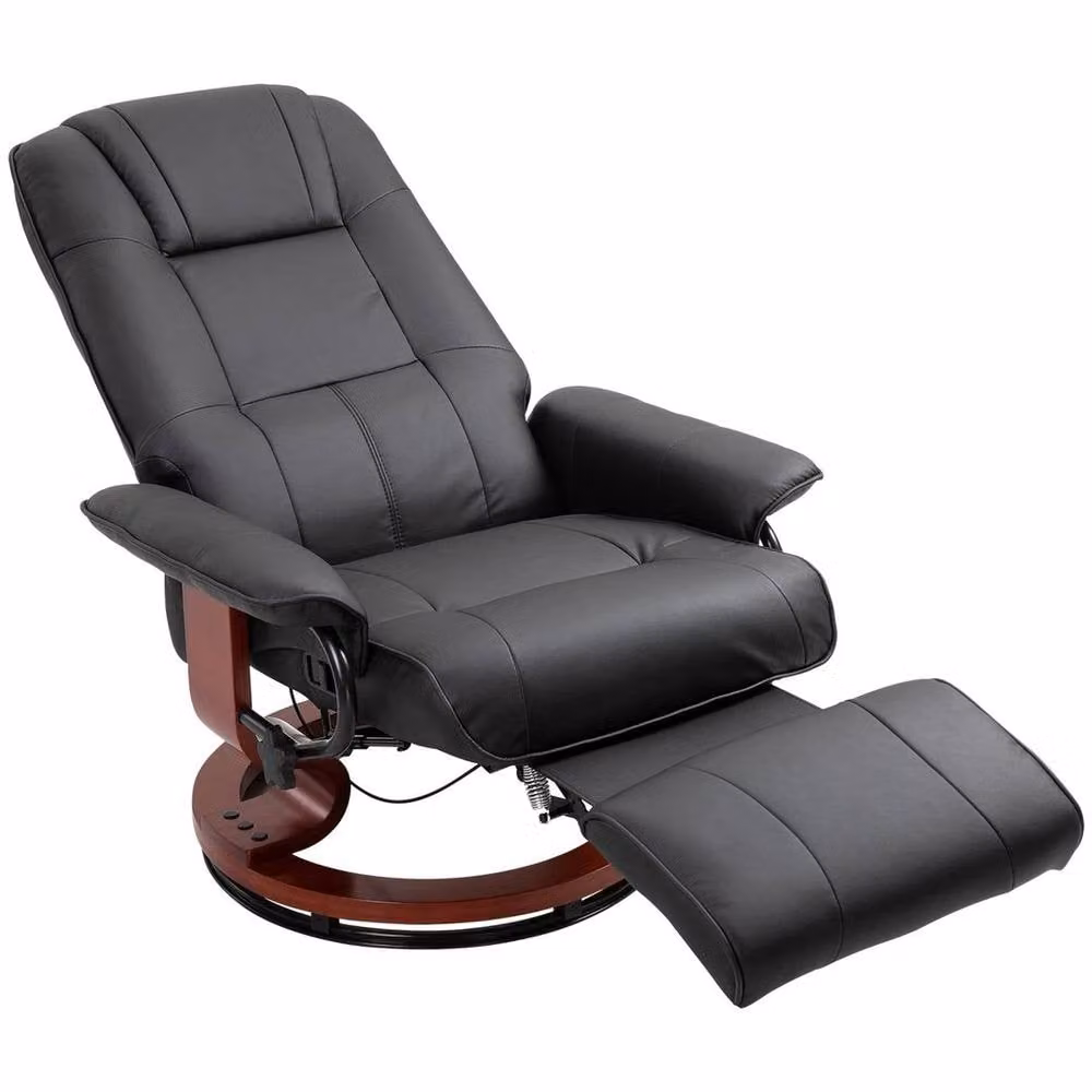 FORGEVIO Ergonomic Office Recliner Sofa Chair in Black PU Leather – 6