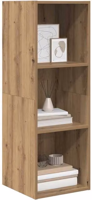Berkfield Home Artisan Oak TV Cabinet in Brown, W/D/H: 37 x 37 x 107 cm