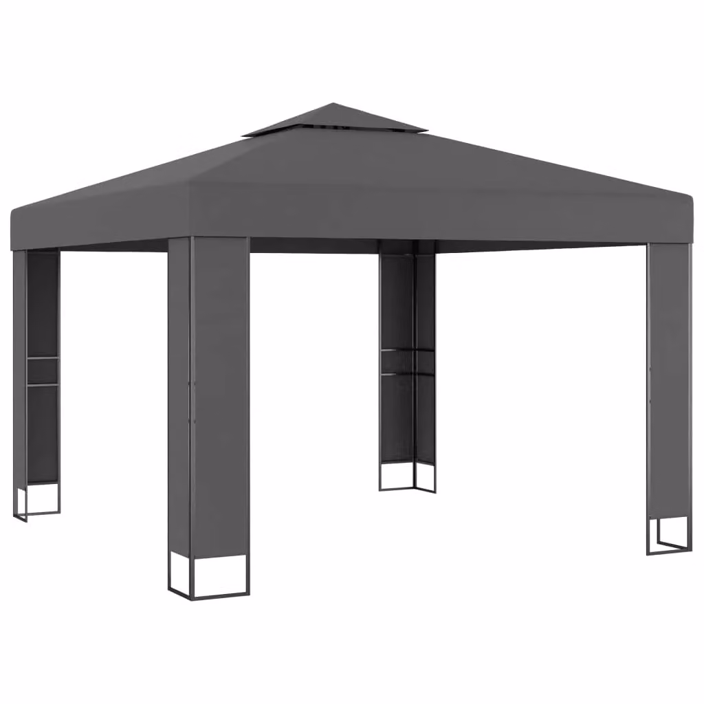 Berkfield Home Double Roof Gazebo in Anthracite and Black, W/D/H: 300 x 300 x 273 cm – 2
