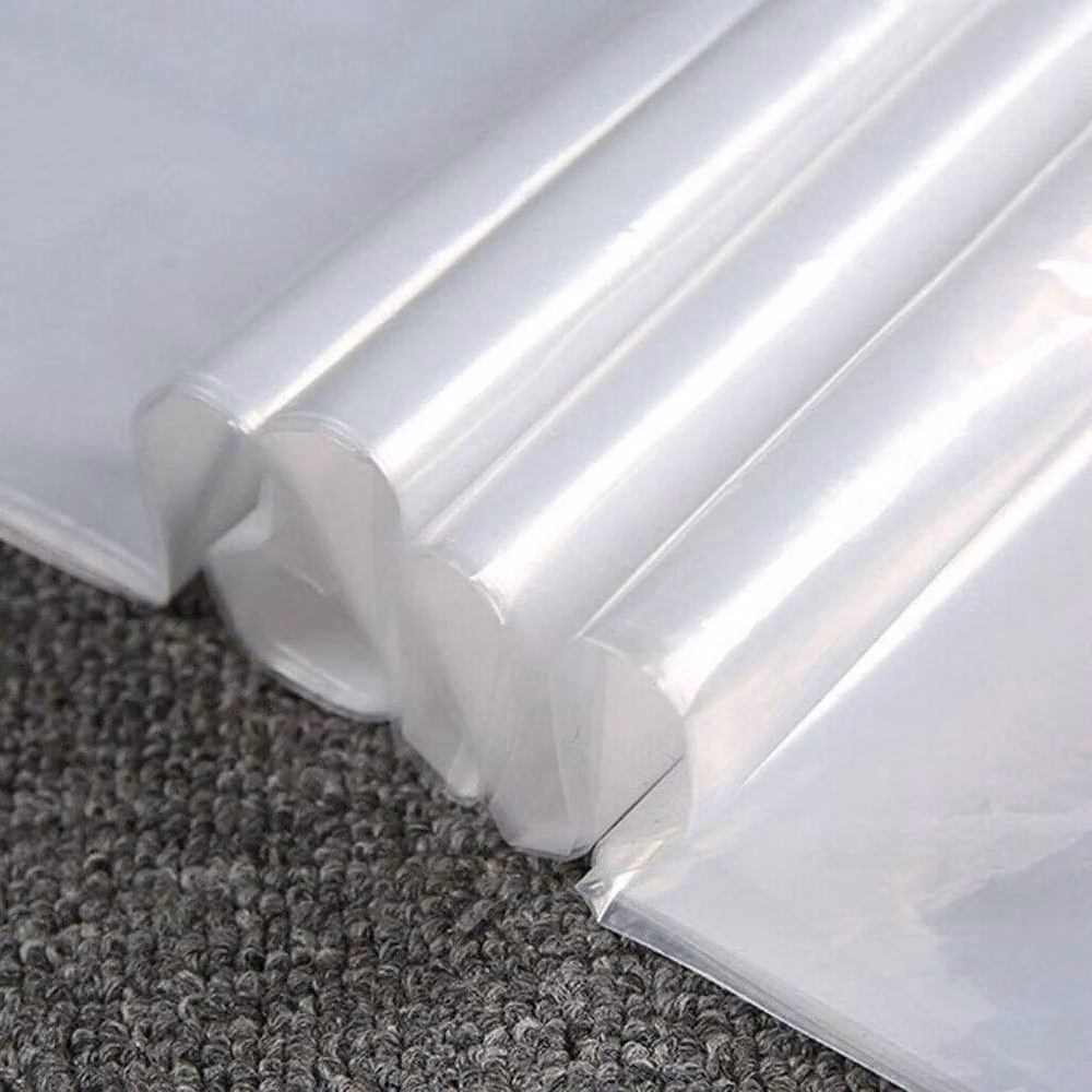 FLAVORA 100 Pack Transparent Plastic Garment Covers for Clothes, Suits and Dresses, Width: 50 cm – 4