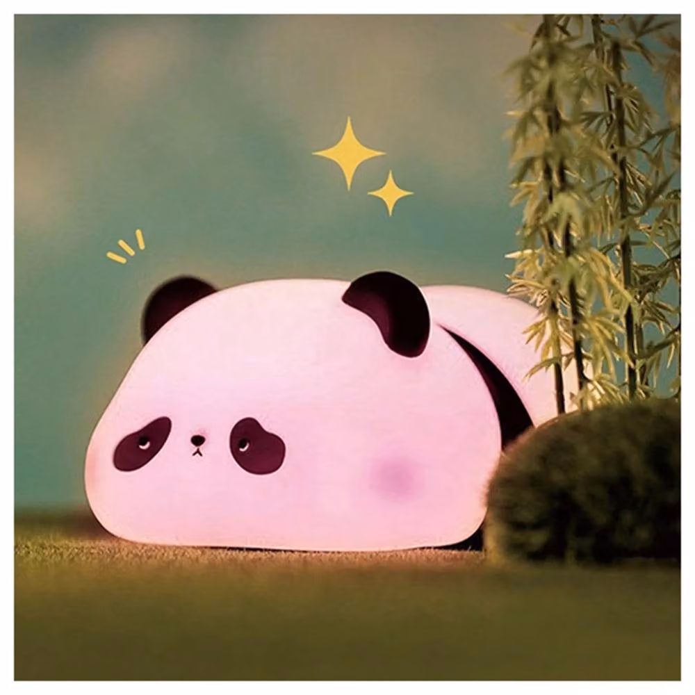 Dragodirect Panda Silicone Night Light in White with Adjustable Timer and Touch Control – 6