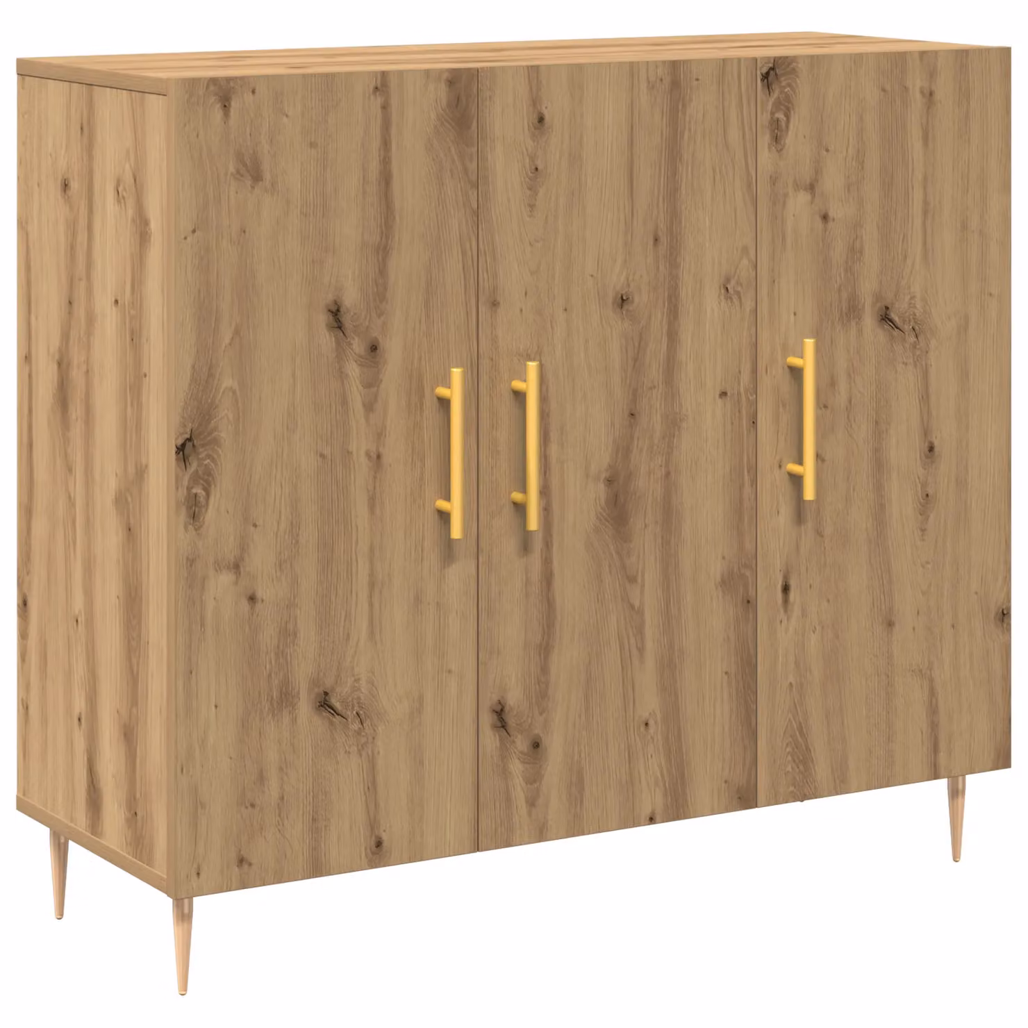 Berkfield Home Artisan Oak Sideboard in Brown, W/D/H: 90 x 34 x 80 cm – 2