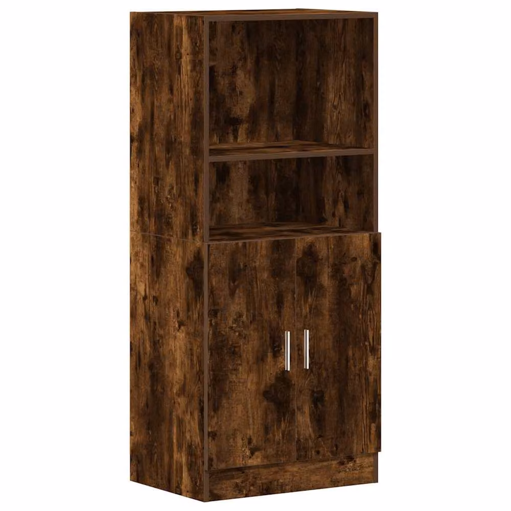 Berkfield Home Kitchen Cabinet in Smoked Oak Brown, W/D/H: 57 x 41.5 x 131.5 cm – 3