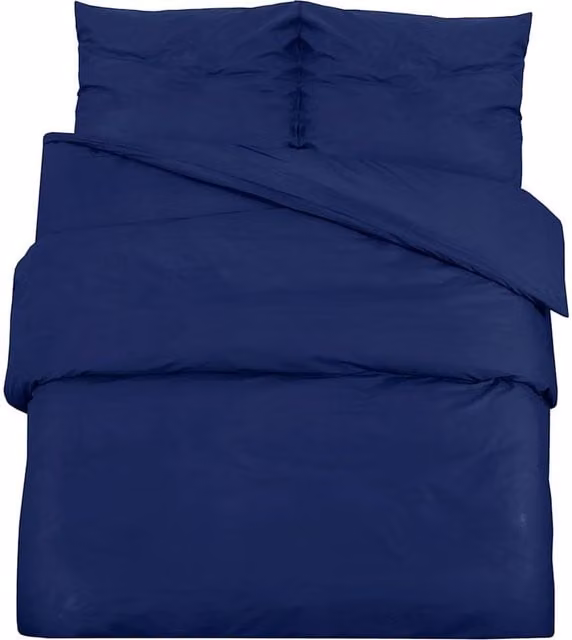 Berkfield Home Microfibre Duvet Cover and Pillowcase Set in Blue, W/H: 155 x 220 cm – 1