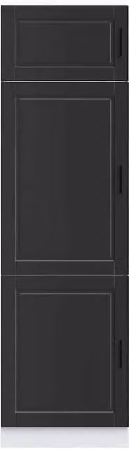 Berkfield Home Porto Kitchen Cupboard in Black Matt MDF, W/D/H: 57.0 x 60.0 x 207.0 cm