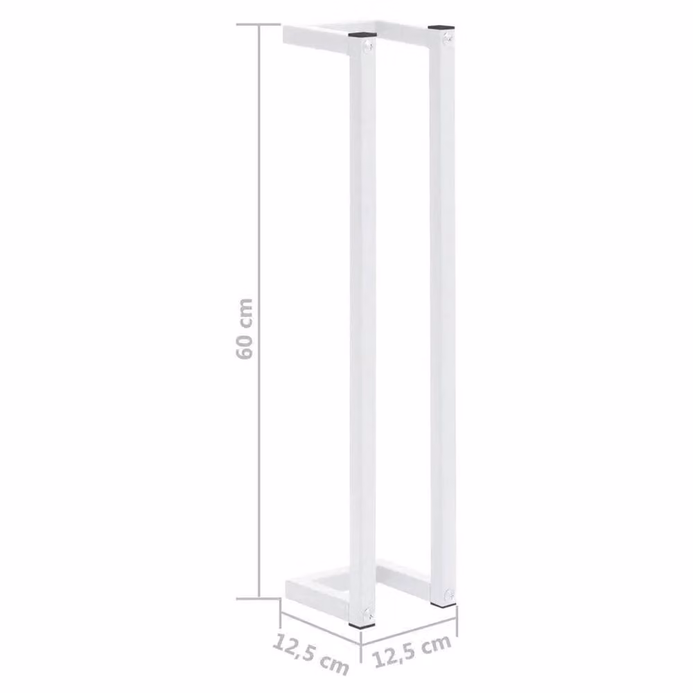 EONLION Wall-Mounted Metal Towel Rack, White, W/D/H: 12.5 x 12.5 x 60 cm – 2