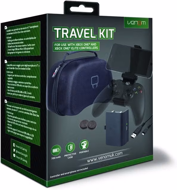 Venom Xbox One Mobile Gaming Travel Kit - Black