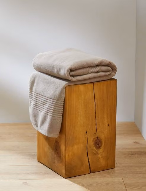 M&S Plush Egyptian Cotton Towel in Mocha Brown