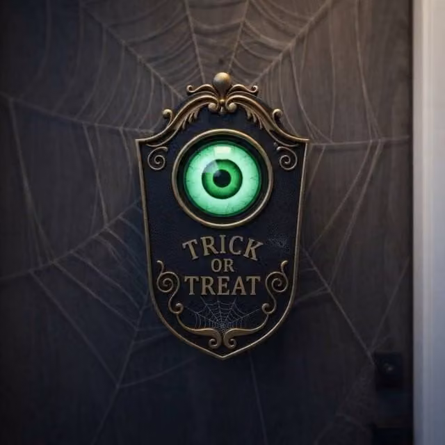 Garden Greatness Spooky Animated Lit Eyeball Doorbell in Multicolour