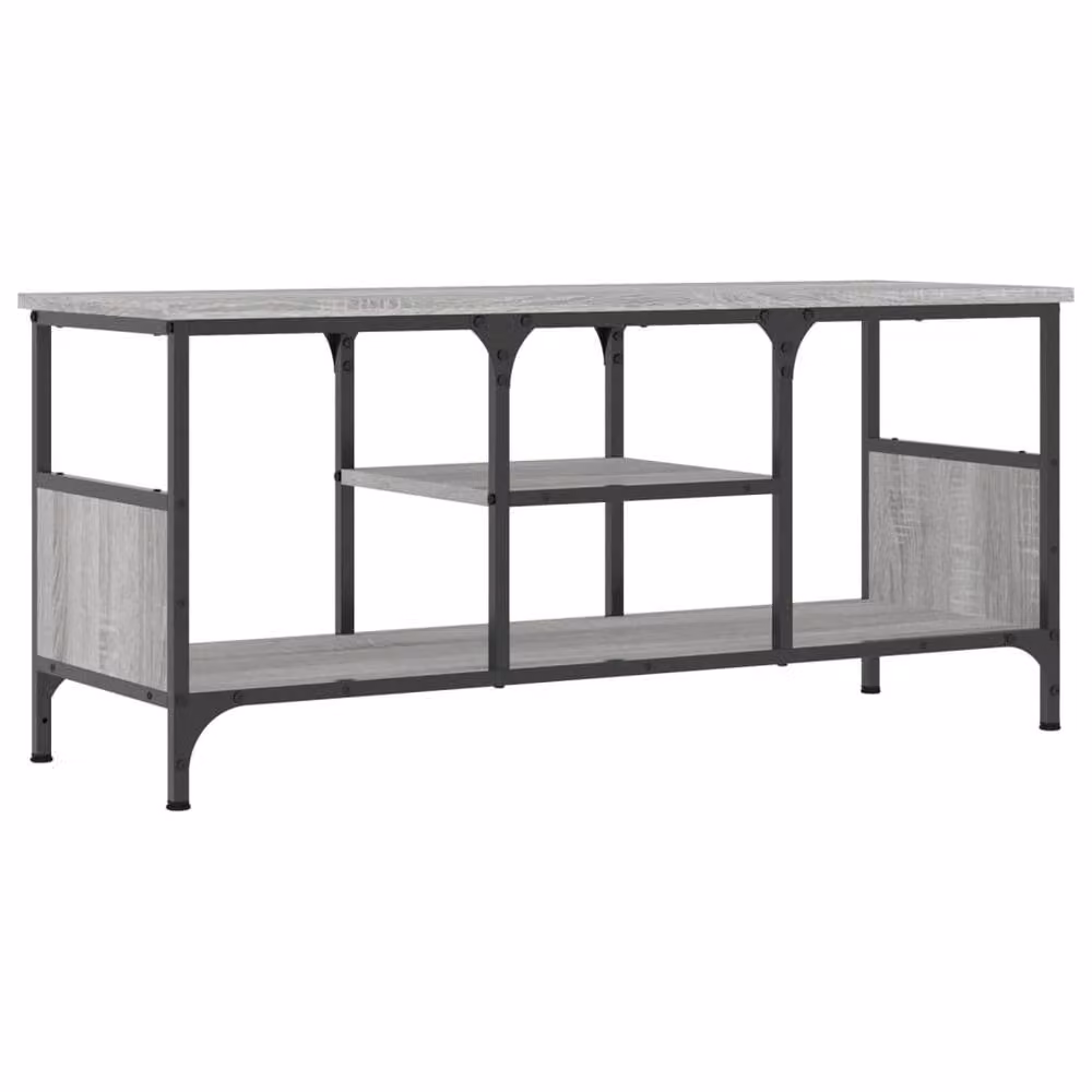 Berkfield Home Industrial TV Cabinet in Grey Sonoma, W/D/H: 100 x 35 x 45 cm – 3