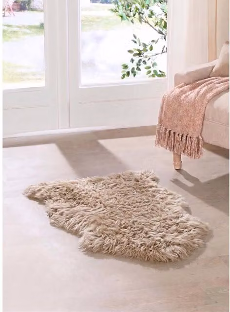 Simply Sheepskin Genuine New Zealand Sheepskin Rug in Beige, W/D: 90 x 60 cm – 1