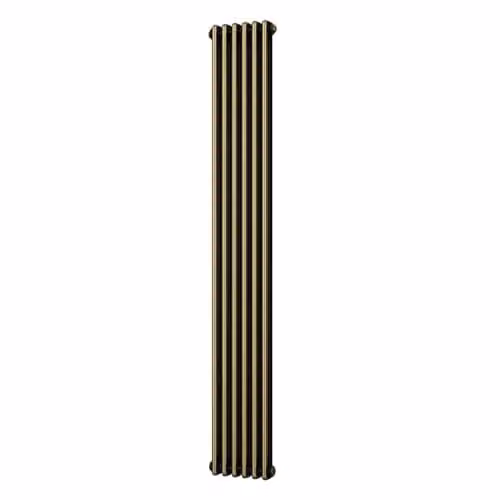 Alpha UK Radiators 2726BTU Traditional 2 Column Vertical Cast-Iron Style Radiator in Gold, H 180 cm x W 28.4 cm