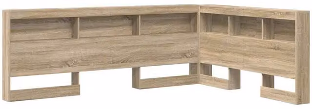 Berkfield Home Sonoma Oak Storage Headboard with Integrated Shelf, Width: 135 cm, Light Tan/Beige