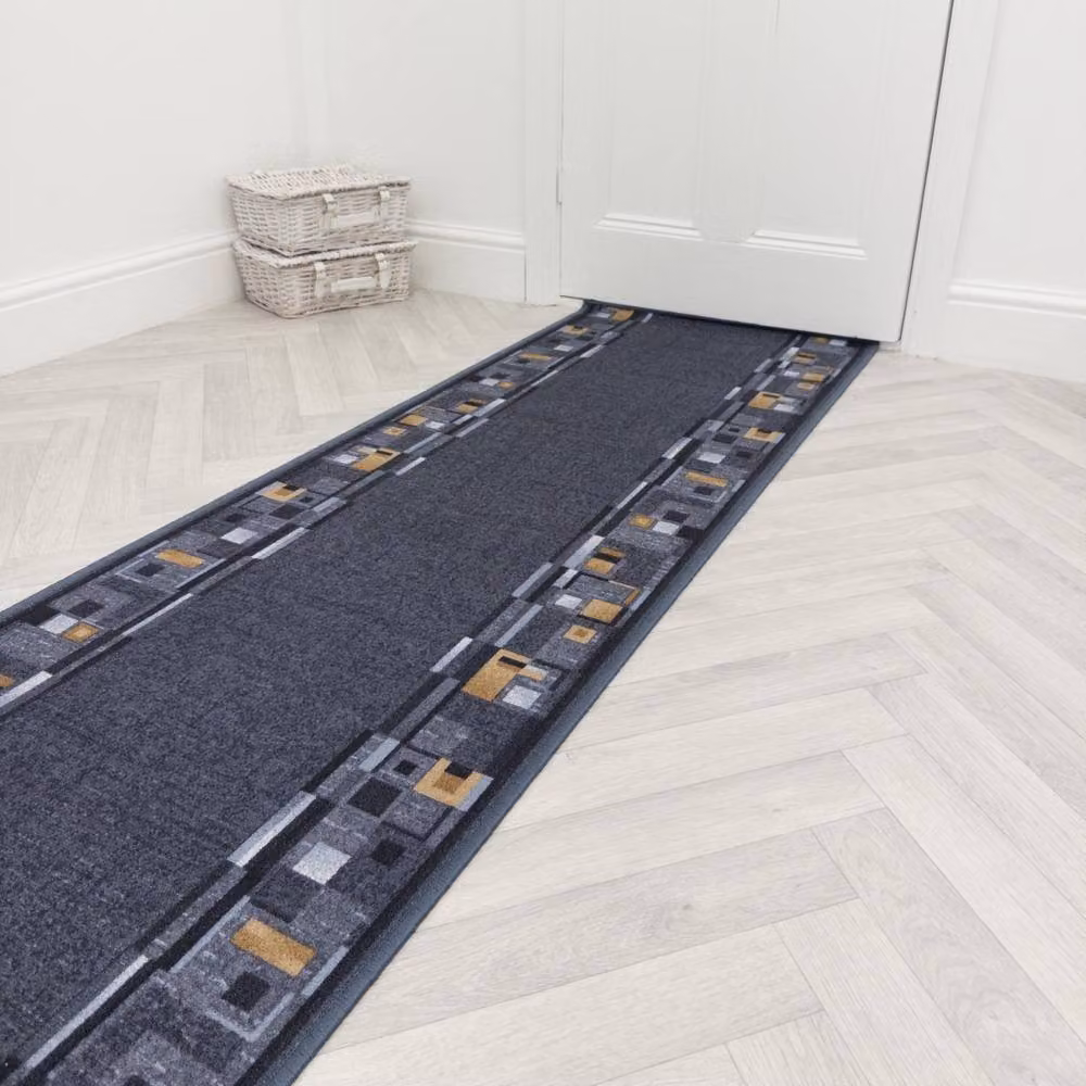 runrug Bombay Hallway Runner Rug in Grey, Non-Slip and Hardwearing, W: 66 cm, L: 330 cm – 5