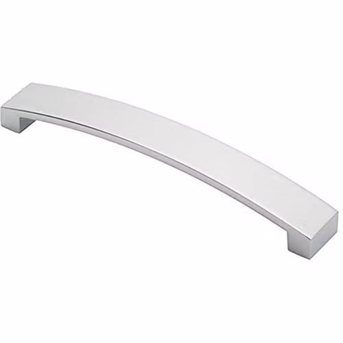 Loops Flat Curved Bow Pull Handle in Polished Chrome, 172 x 25 mm with 160 mm Fixing Centres