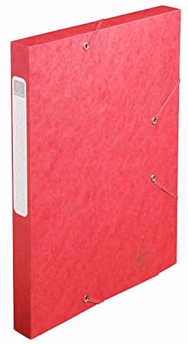Exacompta Cartobox Red A4 Archive Storage Filing Box with 2.5 cm Spine