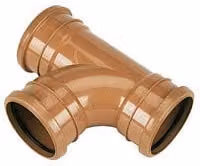 FloPlast Drainage Triple Socket Branch, 87.5 Degree, 160mm, Brown