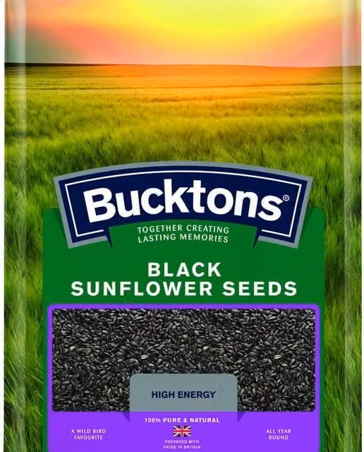 Bucktons Black Sunflower Seeds, 20kg, Brown
